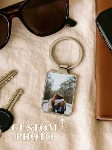 Llavero con foto personalizada, regalo con foto personalizada para mejor amigo/pareja, llavero de aniversario como recuerdo - Multicolor - Ver 3