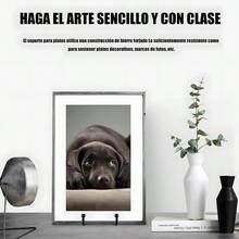 Soporte de Exhibición2 Piezas-3 Pulgadas Cuadros Tableros Decorativos libros Plato de Arte de Mesa Soporte de Marco de Fotos Para Foto Soporte de Placa de Caballete de Hierro Caballete de Fotos Negro - Negro3Pulgadas - Ver 7