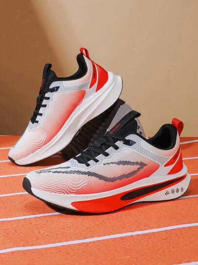 Men's Marathon Running Shoes, Breathable Upper Design, Soft Outsole, Comfortable Wear Without Foot Fatigue, Suitable For Fitness, Outdoor Sports, Marathon, Essential For Sports Enthusiasts