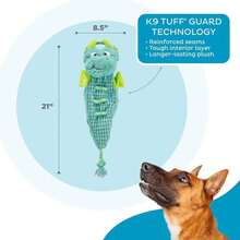 Outward Hound Ropiez Rope Interactive Dog Tug Toy For Tugging Squeaky Fun, Giraffe, Yellow, Small - ColorA - 查看 2