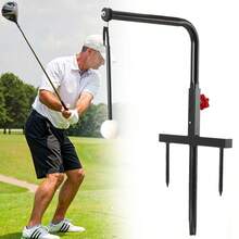 Adjustable Golf Swing Trainer Aid Golf Practice Swing Groover &Hitting Training - Black - View 4