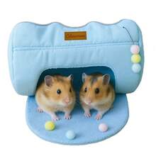 Hamster Nest With Branches, 4-Season Sleeping House With 3 Holes, Suitable For Accommodating Multiple Guinea Pigs, Small Pet Supplies