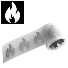 1 Roll, FG017 Flame Reflective Sticker, Creative Small Flame Sticker, High Visibility Reflective Decal