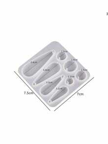 1pc Geometry Star Moon Cat Paw Resin Earring Mold Silicone Resin Jewelry Molds For Epoxy Resin Dangle Pendant Molds, Handmade DIY Valentine's Day And Ramadan Gift