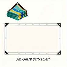 Large Size Colorful Shade Cloth, Square Sunshade, Suitable For Outdoor Gazebo, Pergola, Greenhouse, Balcony, Garage, Backyard, Lawn, Swimming Pool Shading - Multicolor - View 7