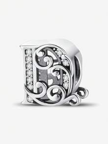 1pc Fashion Vine Inlaid Diamond Letter Beads, Suitable For Women Bracelet, Bangle DIY Jewelry Making And Daily Outfit Matching - Vine Diamond Letters - View 29