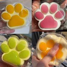 1/3个猫爪挤压玩具，手工制作柔软可爱感官挤压玩具，生日礼物填充物，减压玩具 - 彩色 - 查看 8