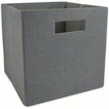 YQQ DII Cajón de Almacenamiento de Tela Plegable con Lados Duros para organización del hogar y la Oficina Sólido Gris Pequeño 11190 - gris - Ver 1