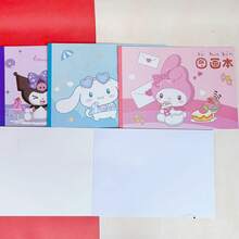 A4 Thick Blank Drawing Book, Sanrio Illustration Sketchbook, Kuromi Cute Drawing Paper, Doodle Painting Book, Valentine's Day Gift - Multicolor - View 3