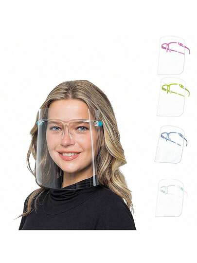 1pc Kitchen Protective Face Shield, Anti-Oil Anti-Splash Tool, Elegant Gift Box Packaging, Transparent Protective Face Shield, Anti-Oil Anti-Smoke Cooking Tool - Available In Multiple Colors