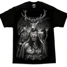 David Gonzales Art DGA Respect Adult Mens T Tee Shirt - màu đen - Xem 1