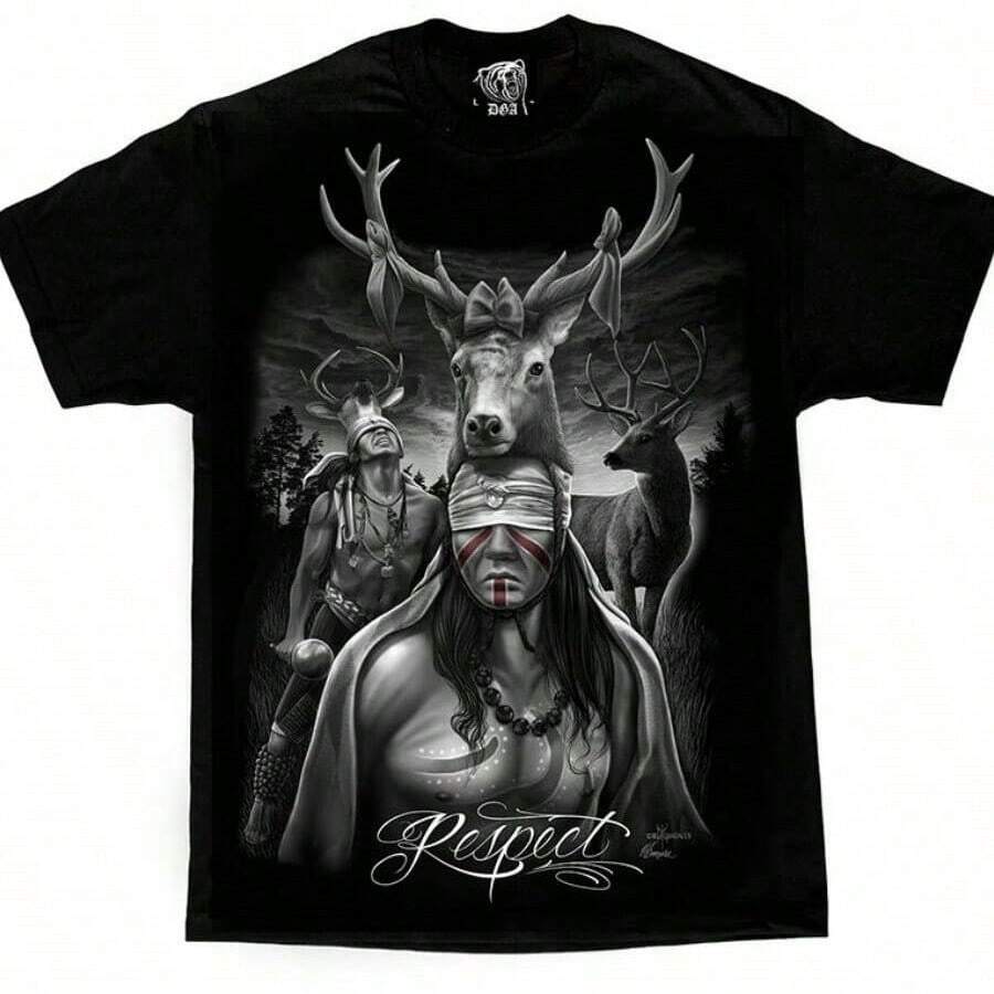 David Gonzales Art DGA Respect Adult Mens T Tee Shirt - màu đen - Xem 1