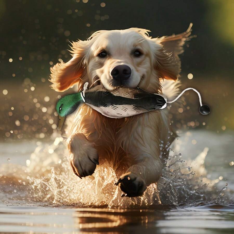 1 pieza Juguete de perro con forma de pato para recoger, juguete interactivo para interior/exterior, entrenamiento divertido para habilidades de recuperación, adecuado para perros pequeños y grandes - Multicolor - Ver 1