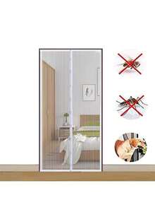 1件装磁性按扣防蚊魔术窗帘 - 涤纶包边自动闭合磁性纱窗窗帘 - 彩色 - 查看 17