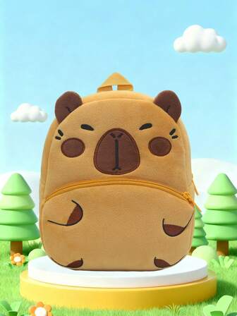 1 st söt kapybara-plyschryggsäck, lämplig för 2-4 år gamla pojkar och flickor, avslappnad daglig användning