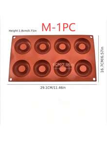 3件/1件 6/8/18孔硅胶蛋糕模具，巧克力甜甜圈烘焙模具 - 不粘耐热烤盘，适合所有烘焙爱好者，家庭烘焙 - 专业烘焙 - 烘焙模具，自制美味佳肴，适用于家庭和餐厅，绝佳之选