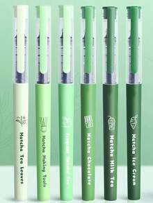 6支装黑色走珠笔，粉色蝴蝶结速干凝胶笔，0.5mm细笔尖，书写流畅，适用于办公室、教室、成人居家办公、家庭教育、课堂书写、考试等场合，凝胶笔和圆珠笔套装，节日文具礼品，返校礼物