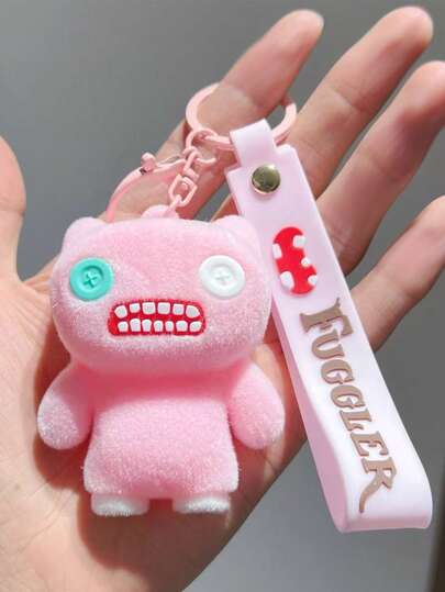 1个可爱毛绒卡通怪兽钥匙扣，毛绒卡通怪兽吊坠，趣味卡通背包挂件，小饰品，包包挂饰，腕带钥匙扣，汽车钥匙扣，钥匙链挂绳，钥匙扣，钥匙扣配件，钥匙圈，情侣钥匙扣，男孩钥匙扣，女孩钥匙扣，生日礼物，朋友礼物，节日礼物，活动纪念品，派对小礼品