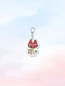 1个亚克力可爱卡通3D猫咪钥匙扣 卡通主题钥匙链挂件 背包装饰/包包配件/书包配件/钱包挂件/朋友礼物