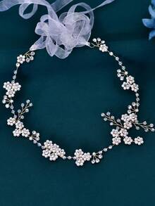 1 tiara de noiva elegante feita à mão com pérolas, acessório de cabelo moderno ideal para casamentos, festas, celebrações e Dia dos Namorados.