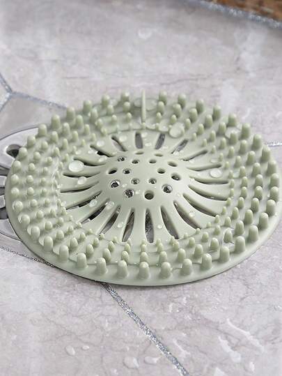 浴室地漏毛发收集器、水槽和浴缸地漏过滤器、厨房水槽硅胶防堵塞地漏盖、网状地漏过滤器