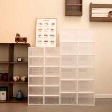 1pc Transparent Acrylic Magnetic Closure Shoe Box, Thickened Large Size Storage Container For Shoes, Bags, Collectibles, Cosmetics Display