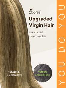 DOORES 5pcs Seamless Straight Human Hair Extensions, 73-85g 100% Brazilian Lace Human Hair, Double Layer Hair Extensions For Full Head Use, Convenient And Invisible - S8/22 - View 3