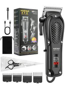 HIENA 3件套/2件套/1件套多功能家用理发工具套装，男士无线理发器 - 锋利、小巧、USB充电、ABS机身、便携式电动剃须刀和分叉修剪器，家庭和沙龙的理想之选，圣诞节男士礼物，父亲节礼物 - 彩色 - 查看 16
