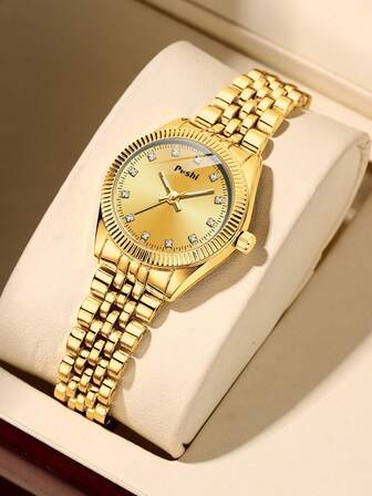 Poshi 1 st damkvartsklocka, modern minimalistisk lyxig armbandsklocka, lämplig som present