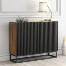 Creative Furniture Ripple Sideboard 100cm - Modern Fluted Design With Push To Open Doors - Multicolor - Ver 4