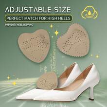 2pcs Plain Basic Genuine Leather Forefoot Pads, Suitable For Commuting, All Seasons, Applicable To High Heels, Sneakers, Leather Shoes And Other Shoe Types - Apricot - View 5