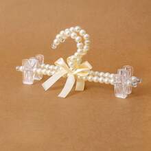 2pcs/Set Cute Ribbon Pearl Dress Hanger With Elegant Bow Decor, Perfect For JK Uniform Shorts Dresses Skirts Clothing Storage Organization Display, Exquisite Small Item Closet Prop - Multicolor - View 11