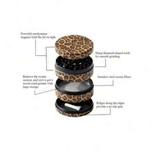 The Luxe Grinder | 2 Inch Cute Pink Strawberry, Cherry & Leopard Print | Chic Zinc Alloy For Her,  Accessories, Gift For Smokers - Beo - Xem 3