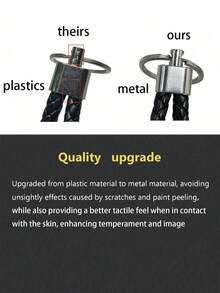 [Anti-Lost Car Key Chain] Anti-Lost Car Key Chain With Phone Number Tag - Made Of Alloy Material, Non-Woven Design, Convenient To Find Keys - A - View 7