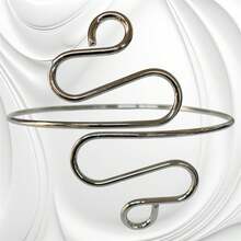 Gold Plated Forearm Bracelet - 銀色 07 - 查看 1