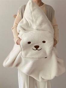 1pc Upgraded Baby Windproof Blanket, Thicker Design, Coffee Color, Baby Carrier Wind Cover, Warm Cloak, Portable Cover, 3-In-1 Multifunctional Blanket, Foldable, Washable, Suitable For Toddlers Outdoor Travel, Multiple Colors Available, Warm And Portable, Suitable For Outdoor Activities - Brown - View 9