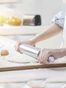Heavy Duty Stainless Steel Rolling Pin With Non-Slip Handle - Professional Pizza Rolling Pin - Easy To Clean, Rust-Resistant, Ideal For Home And Commercial Kitchens - Perfect Christmas And Halloween Baking Gift - Multicolor - View 6