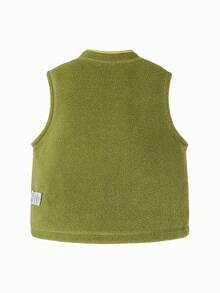 mini bala Kids Puffer Vest Spring 2026, Lightweight Warm Comfortable Outerwear - Olive Green - View 5