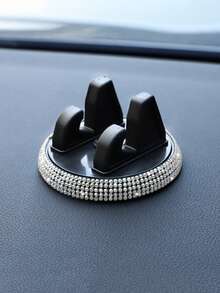 360° Rotatable Rhinestone Car Phone Holder, Cute Horizontal & Vertical Screen Dashboard Mount For Car Navigation - Multicolor - View 14