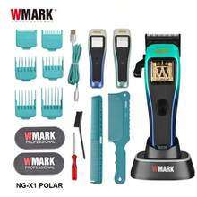 Wmark Professional Magnetic Levitation Vector Motor Hair Clipper, 10,000 RPM, Cordless Electric Hair Trimmer With Charging Base, Salon Use NG-X1 POLAR - Multicolor - View 13