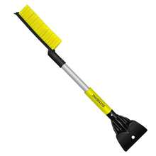 ZGZXSEXHZ 汽车雪刷带刮板，硅胶刷毛，软柄，黑黄相间，64 厘米