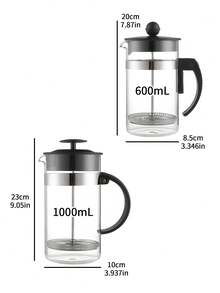 Coffee Pot. Teapot. French Press Coffee Filter. Brewing Tea And Coffee. French Press Coffee Pot. All-In-One Kettle For Brewing Tea And Coffee. French Press. Dreg Separation, Espresso Extractor. - Multicolor - View 2