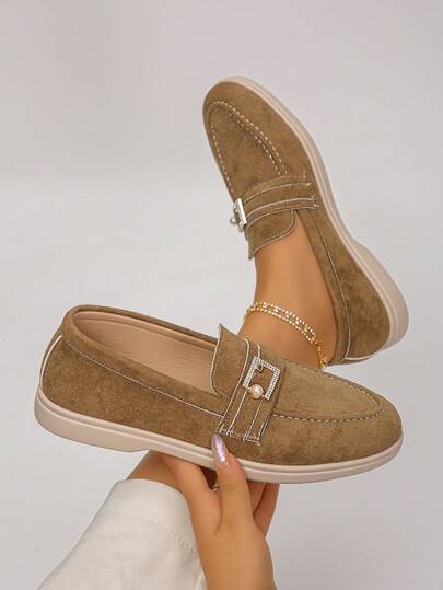 Zapatillas casuales para mujer talla grande 35-43, nuevos estilo europeo y americano unisex para primavera/otoño, cómodos mocasines para uso diario y al aire libre, zapatos de trabajo de suela blanda azul, zapatos casuales, zapatos slip-on versátiles