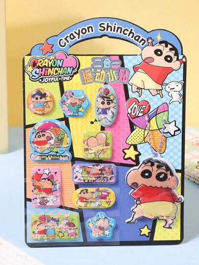 1pc Cartoon Cute Two-In-One Shaking Water Sticker, Fun Cut-Free Book Sticker, Handmade Decorative Sticker, Birthday Gift, Holiday Gift Interactive Small Gift (Some Styles May Have Color Difference And Will Be Randomly Sent)