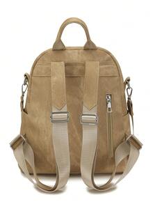 Fashion Women's Backpack, Quilted Large Capacity Backpack, Casual Shoulder Bag, Commuter Bag, Student Backpack, Mommy Bag - Yellow - View 9