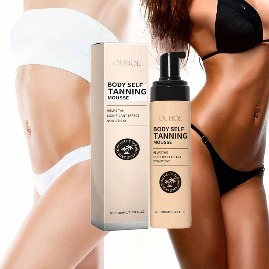 Darkening Body Mousse For Summer Tanned Skin, Moisturizing And Even Skin Tone-Free Shipping-Quick Ship Items-Christmas Gifts|Stocking Stuffers|Stocking Stuffers For Women|Gifts For Women|Travel Essential|Small Gifts - 杏色 - 查看 1
