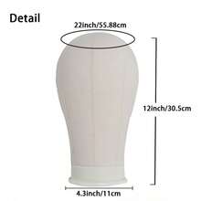 22-Inch Soft Canvas Wig Head Model With Tripod Stand, For Hairstyle Display And DIY Wig Making - Multicolor - View 6