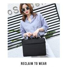 DANYCASE Laptop Sleeve Bag, Compatible With Apple Laptops, Compatible With HP 13.3/14/15/15.6 Inch Laptops, Portable Shoulder Messenger Bag Laptop Case Laptop Cover Computer Bag Carrying Hand Bag Laptop Bag Water Resistant Travel Essentials - Grey - View 8
