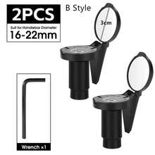 Adjustable Bicycle Rearview Mirror, 360° Rotatable Handlebar Mirror, Suitable For Road Bike/Mountain Bike/City Bike, Wide Angle Safety Anti-Shock, Easy Installation - A - View 12
