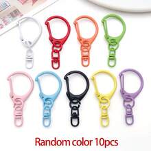 10pcs Candy Colors Keychain Rings Swivel Clasps Colored Key Rings Metal Split Key Ring For Keychain Key Holders Bag Pendants Making DIY Crafts Home Office